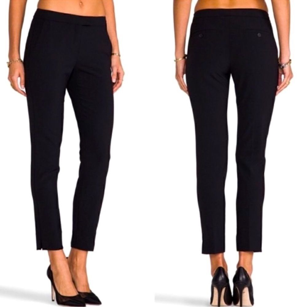 Theory Ibbey 2 Urban Black Ankle Trouser Dress Pant size 10
